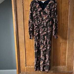 Floral Black and Pink Women's Dress